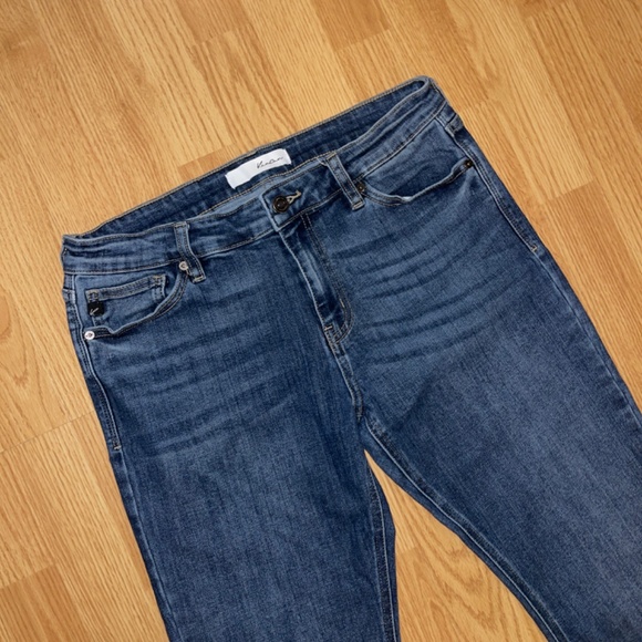 KanCan Stretch Blue Denim Mid Rise Flare Jeans / Pants Size 11/29 - Picture 4 of 10